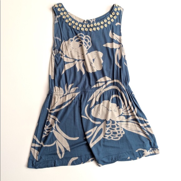 Anthropologie Ric Rac Button Embellished Top - Picture 2 of 8